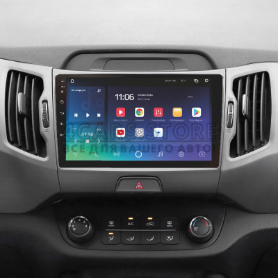 Штатная магнитола SIGMA X9464 ANDROID 10 4+64 Gb 4G DSP Kia Sportage 3 SL 2010-2016 (B) 9"