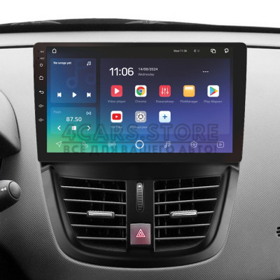 Штатна магнітола SIGMA X9464 ANDROID 10 4+64 Gb 4G DSP Peugeot 207 2006-2015 9"