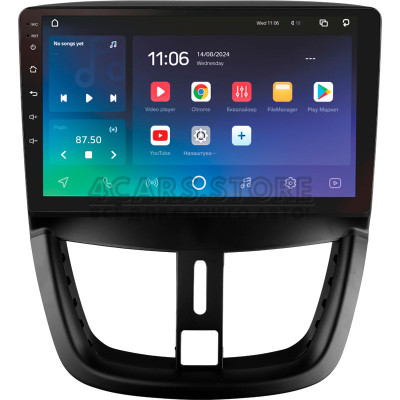 Штатна магнітола SIGMA X9464 ANDROID 10 4+64 Gb 4G DSP Peugeot 207 2006-2015 9"