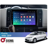 Штатна магнітола SIGMA X9464 ANDROID 10 4+64 Gb 4G DSP Toyota Previa XR50 2006 - 2019 9"