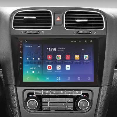 Штатна магнітола SIGMA X9464 ANDROID 10 4+64 Gb 4G DSP Volkswagen Golf 6 2008-2016 9"