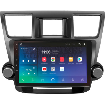Штатная магнитола SIGMA X10464 ANDROID 10 4+64 Gb 4G DSP Toyota Highlander 2 XU40 2007-2013 (F1) 10"