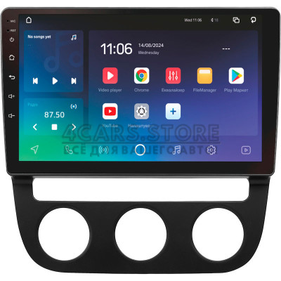 Штатна магнітола SIGMA X10464 ANDROID 10 4+64 Gb 4G DSP Volkswagen Jetta 5 2005-2010 (F2) 10"