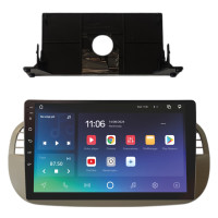 Штатна магнітола SIGMA X9464 ANDROID 10 4+64 Gb 4G DSP Fiat 500 2007-2015 Beige 9"