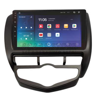 Штатна магнітола SIGMA X9464 ANDROID 10 4+64 Gb 4G DSP Honda FIT CITY JAZZ 2002-2008 MT AC LHD 9"