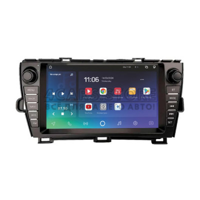 Штатна магнітола SIGMA X9464 ANDROID 10 4+64 Gb 4G DSP Toyota PRIUS 2010-2015 LHD Black and Silver B-MOD 9" (L1)