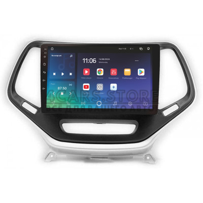 Штатна магнітола SIGMA X10464 ANDROID 10 4+64 Gb 4G DSP Jeep Cherokee 5 KL 2014-2018 silver 10"