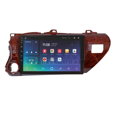 Штатная магнитола SIGMA X10464 ANDROID 10 4+64 Gb 4G DSP Toyota Hilux Pick Up AN120 2015-2020 Mahogany 10"