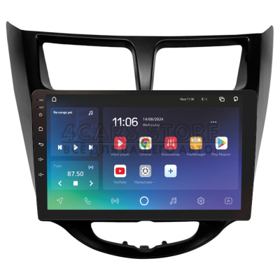 Штатна магнітола SIGMA X9464 ANDROID 10 4+64 Gb 4G DSP Hyundai Solaris 1 2010-2016 Black 9"