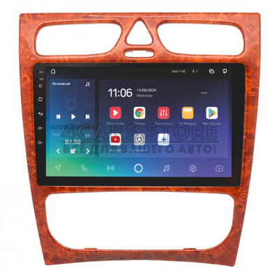 Штатна магнітола SIGMA X9464 ANDROID 10 4+64 Gb 4G DSP Mercedes Benz C Class S203 CL203 W203 2000-2004 wooden 9" (L1)