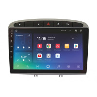 Штатная магнитола SIGMA X9464 ANDROID 10 4+64 Gb 4G DSP Peugeot 408 1 T7 2012-2020 For Peugeot 308 2007-2015 Silver 9"