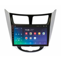 Штатна магнітола SIGMA X9464 ANDROID 10 4+64 Gb 4G DSP Hyundai Solaris 1 2010-2016 Silver+Black 9"