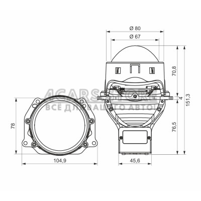 Автомобільні лінзи AMS ULTIMATE S3 LASER 3" F Автомобільні лінзи AMS ULTIMATE S3 LASER 3" F