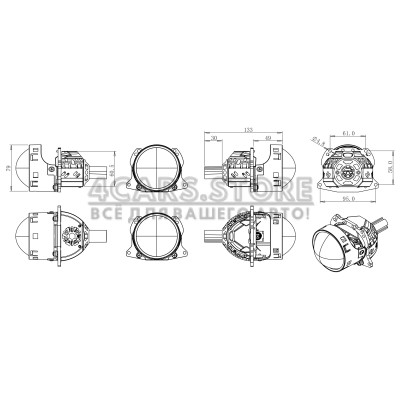 Автомобільні лінзи DriveX BiLED Amateru DLX 3.0" 65/75W