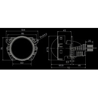 Світлодіодна лінза DriveX BiLED Evolution F1 6000K 24V