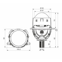 Автомобільні лінзи AMS Bi-LED ULTIMATE U2 3.0" F/R