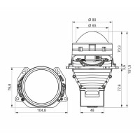 Автомобільні лінзи LED AMS ULTIMATE U8 3.0 F