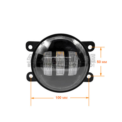 Протитуманна LED фара CYCLONE FOG-03 45W 4" 5000K Протитуманна LED фара CYCLONE FOG-03 45W 4" 5000K
