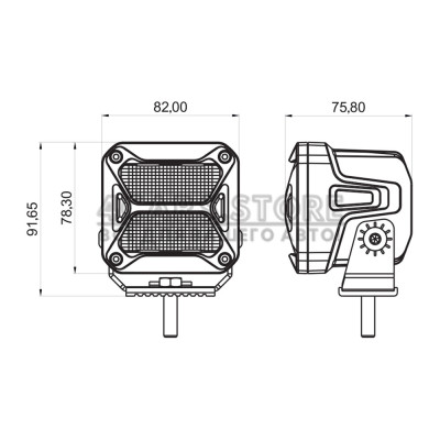 LED фара робочого світла Cyclone WL-G7 mini 20W Premium Flood