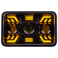 LED фара робочого світла DriveX WL FOG-06 4x6" 26/46W H/L STM - DRL W+Y