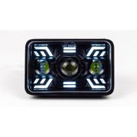 LED фара робочого світла DriveX WL FOG-06 4x6" 26/46W H/L STM - DRL W+Y