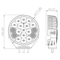 LED фара робочого світла DriveX WL R-106 DLX 7" COMBO 18L-90W OSR
