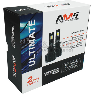 LED лампи AMS ULTIMATE POWER-F H8/H9/H11/H16JP 5500K CANBUS LED лампи AMS ULTIMATE POWER-F H8/H9/H11/H16JP 5500K CANBUS