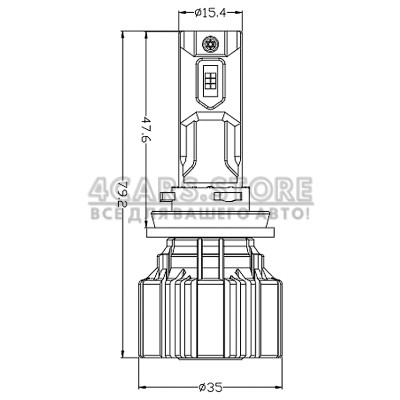 LED лампи AMS VISION-R H11 5500K CANBUS