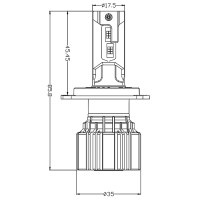 LED лампи AMS VISION-R H4 H/L 5500K CANBUS
