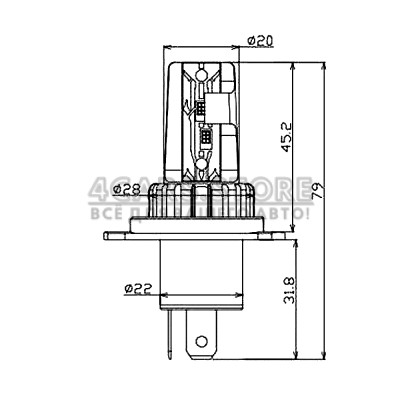 LED лампы Sigma E2 H4 H/L