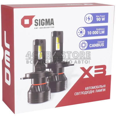 LED лампи Sigma X3 45W H7