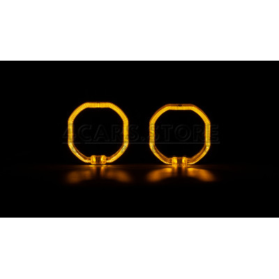 Маски для автомобільних лінз DriveX MS A-104 2.5" Black White+Yellow