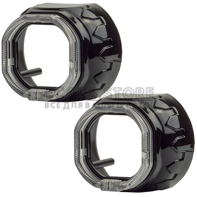 Маски для автомобільних лінз DriveX MS A-104 2.5" Black White+Yellow